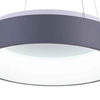 Picture of 18" LED Drum Shade Pendant with Gray & White finish