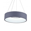 Picture of 18" LED Drum Shade Pendant with Gray & White finish