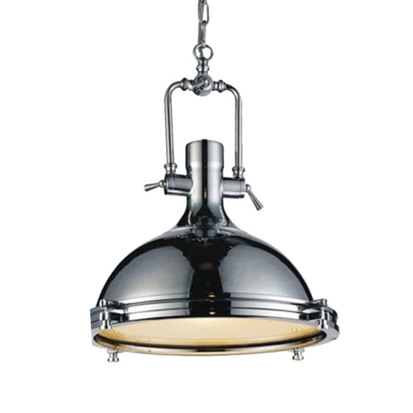 Picture of 19" 1 Light Down Pendant with Chrome finish