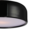 Picture of 19" 3 Light Drum Shade Flush Mount with Black finish