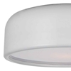 Picture of 19" 3 Light Drum Shade Flush Mount with White finish