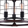Picture of 19" 3 Light Drum Shade Pendant with Black finish