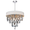 Picture of 19" 6 Light Drum Shade Chandelier with Chrome finish