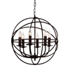Picture of 19" 6 Light Up Chandelier with Brown finish