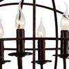 Picture of 19" 6 Light Up Chandelier with Brown finish