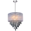Picture of 19" 8 Light Drum Shade Chandelier with Chrome finish