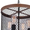 Picture of 20" 4 Light Drum Shade Chandelier with Black finish
