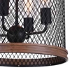 Picture of 20" 4 Light Drum Shade Chandelier with Black finish