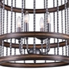 Picture of 20" 4 Light Drum Shade Chandelier with Gun Metal finish