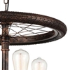 Picture of 20" 4 Light Up Chandelier with Blackened Copper finish