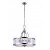 Picture of 20" 5 Light Drum Shade Chandelier with Chrome finish