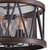 Picture of 20" 5 Light Drum Shade Chandelier with Pewter finish