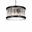 20" 6 Light  Chandelier with Black finish