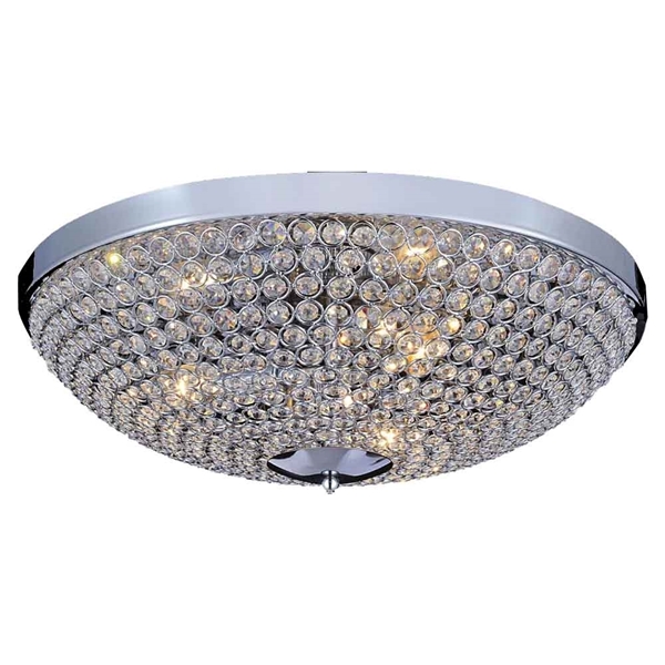 Picture of 20" 6 Light Bowl Flush Mount with Chrome finish
