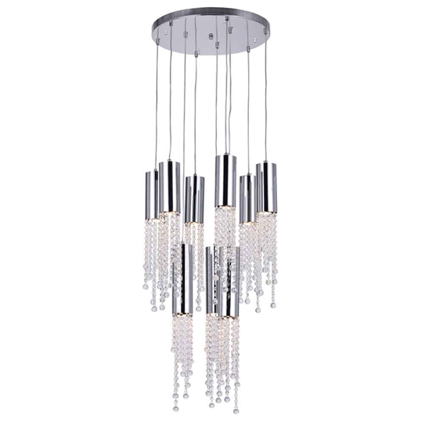 Picture of 20" 9 Light Multi Light Pendant with Chrome finish