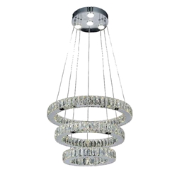20" LED  Chandelier with Chrome finish