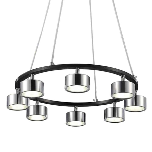 Picture of 20" LED Down Pendant with Black & Chrome finish