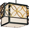 Picture of 21" 2 Light Drum Shade Chandelier with Golden Line Bronze finish