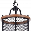 Picture of 21" 3 Light Drum Shade Mini Chandelier with Black finish