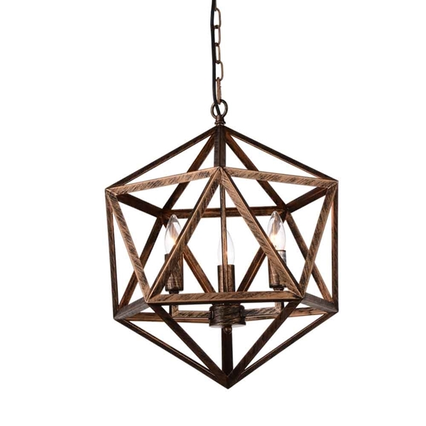 Picture of 21" 3 Light Up Pendant with Antique forged copper finish
