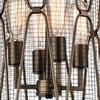Picture of 21" 4 Light Up Chandelier with Light Brown finish