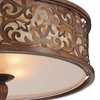 Picture of 21" 5 Light Drum Shade Flush Mount with Brushed Chocolate finish