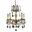 21" 5 Light Up Chandelier with French Gold finish