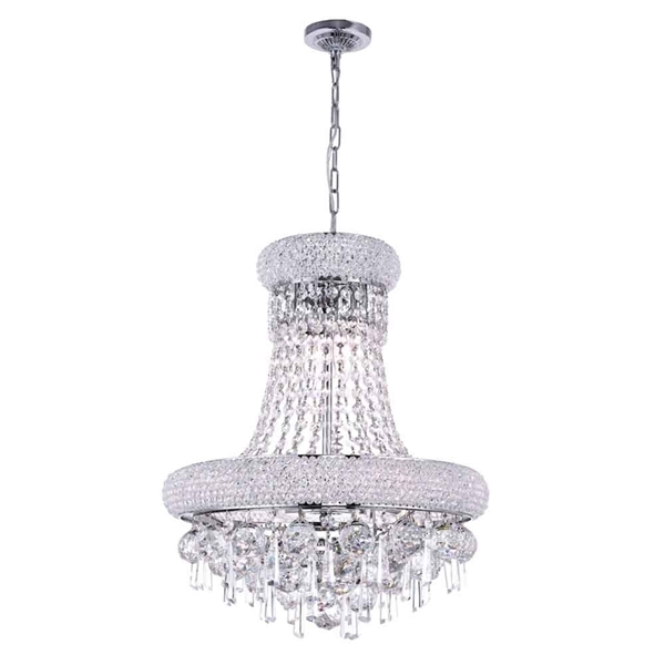 Picture of 21" 6 Light Down Chandelier with Chrome finish