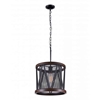 Picture of 22" 1 Light Drum Shade Mini Chandelier with Pewter finish
