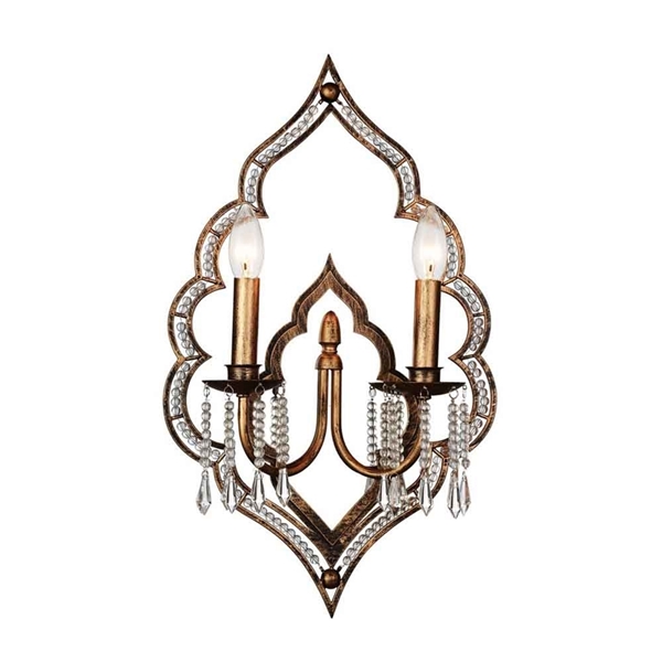 Picture of 22" 2 Light Wall Sconce with Champagne finish