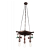 Picture of 22" 3 Light Down Chandelier with Speckled copper finish