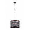 Picture of 22" 3 Light Drum Shade Chandelier with Pewter finish