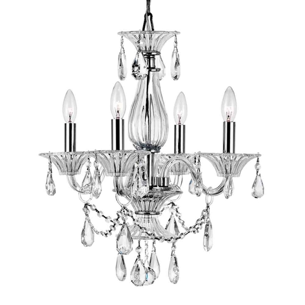 Picture of 22" 4 Light Up Chandelier with Chrome finish