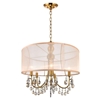 Picture of 22" 5 Light Drum Shade Chandelier with French Gold finish