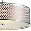 Picture of 22" 5 Light Drum Shade Chandelier with Satin Nickel finish