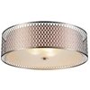 Picture of 22" 5 Light Drum Shade Flush Mount with Satin Nickel finish