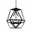 22" 6 Light Candle Chandelier with Black finish