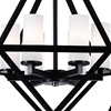 Picture of 22" 6 Light Candle Chandelier with Black finish