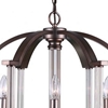Picture of 22" 6 Light Candle Chandelier with Brownish Silver finish