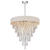 Picture of 22" 8 Light Drum Shade Chandelier with Chrome finish