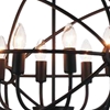Picture of 22" 8 Light Up Chandelier with Brown finish