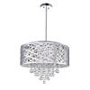 Picture of 22" 9 Light Drum Shade Chandelier with Chrome finish