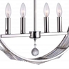 Picture of 23" 4 Light Down Chandelier with Bright Nickel finish