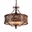 23" 5 Light Drum Shade Chandelier with Brushed Chocolate finish