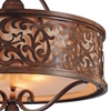 Picture of 23" 5 Light Drum Shade Chandelier with Brushed Chocolate finish