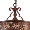 Picture of 23" 5 Light Drum Shade Chandelier with Brushed Chocolate finish
