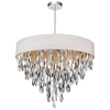 Picture of 23" 8 Light Drum Shade Chandelier with Chrome finish