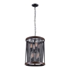 Picture of 23" 8 Light Drum Shade Chandelier with Pewter finish