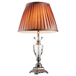 24" 1 Light Table Lamp with Brushed Nickel finish