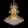 24" 10 Light Down Chandelier with Gold finish